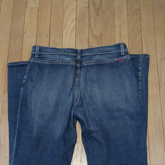 DISCONTINUED BLUE CULT TROUSER FLARE JEANS WOMENS 32 14 R LOW RISE - Picture 3 of 5